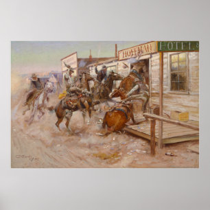 In ohne Knochen von Charles Marion Russell Poster