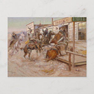 In ohne Knochen von Charles Marion Russell Postkarte