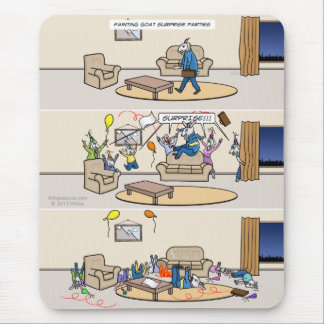 In Ohnmachte fallend Ziegen-Überraschungs-Partys Mousepad