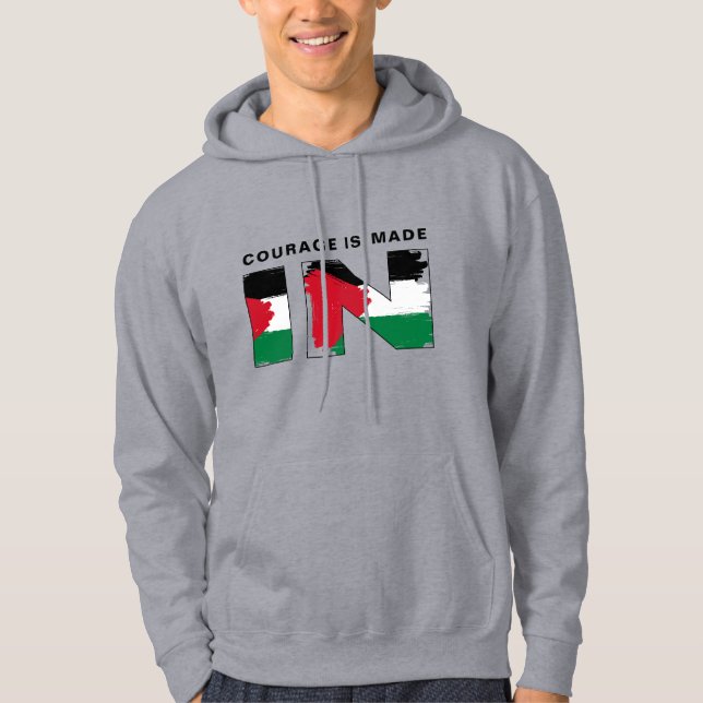 IN PALÄSTINA WIRD COURAGE GEMACHT | Freie Palästin Hoodie (Vorderseite)