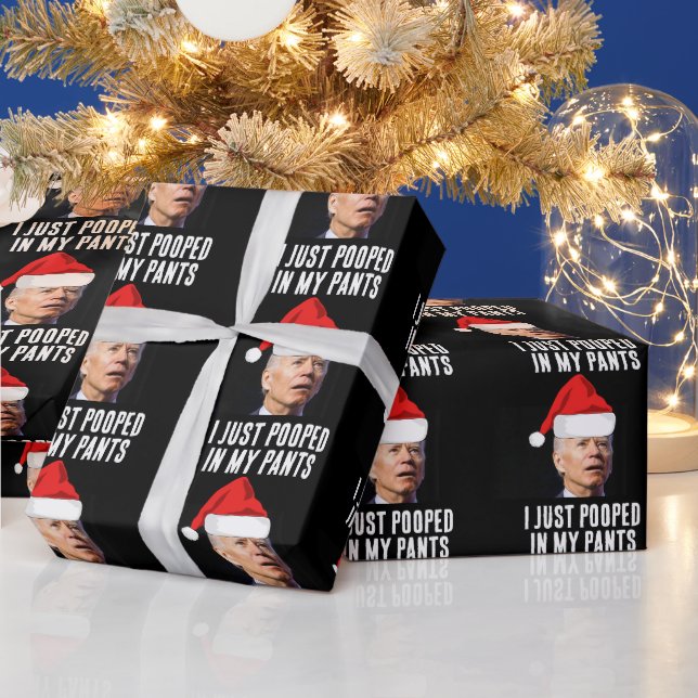 IN PANTS-CHRISTMAS-Wrapping Paper GEKACKT BIDEN Geschenkpapier (Feiertage)