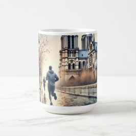 In Paris - Frankreich - Aquarellmalerei Kaffeetasse