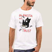 In Pasta We Trust – Lustiges T-Shirt für Katzenlie