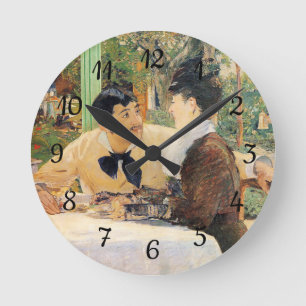 In Pater Lathuille's Edouard Manet Runde Wanduhr