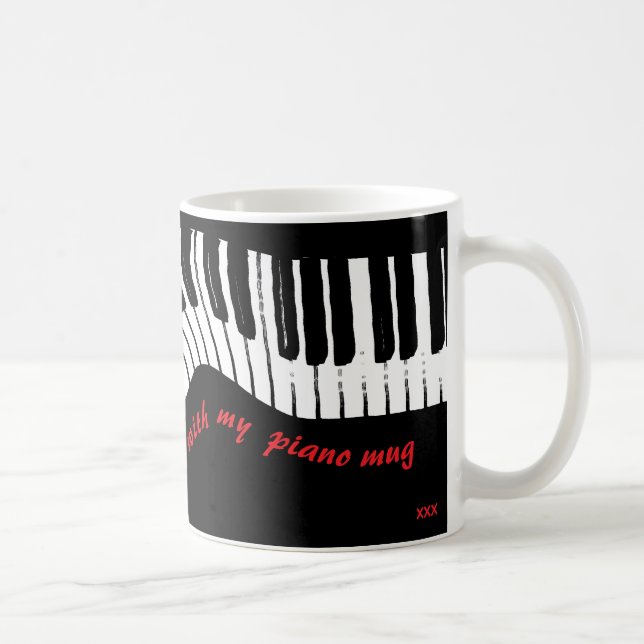 In perfekter Harmonie – Klavier-Design-Kaffeetasse Kaffeetasse (Rechts)