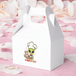 In Pizza We Trust Alien Chef Kunst Geschenkschachtel