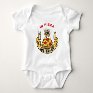 In Pizza We Trust Baby Strampler