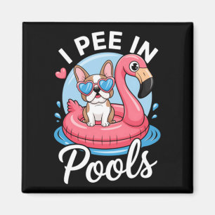 In Pools pinkeln Süßer Hund Lustige Witze Sarkasti Magnet