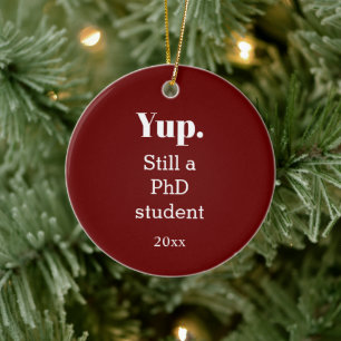 In Progress Burgund Doktorand Keramik Ornament