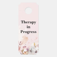 In Progress Therapist Office Türschild Gefahr