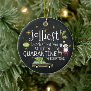 In Quarantäne stecken   Funny 2020 Keramik Ornament