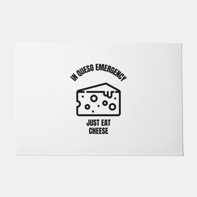 In queso emergency funny cheese pun jokes fußmatte (Vorderseite)