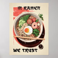 In Ramen We Trust Wandkunst für Nudelliebhaber