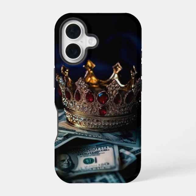 In Reichtum gekrönt iPhone 16 Hülle (Rückseite)