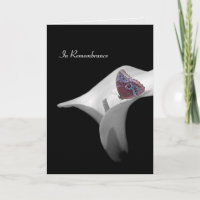 In Rembrance Schmetterling auf weißer Calla Lilie