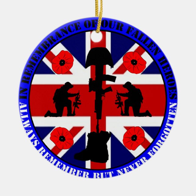 In Remembrance of our fallen UK Heroes Keramik Ornament (Vorne)