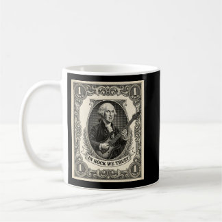 In Rock We Trust 1 Rock Washington Gitarre Vintage Kaffeetasse