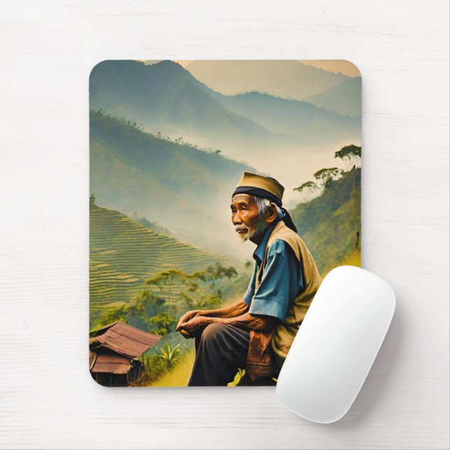In Ruhe sitzend Mousepad (Mit Mouse)