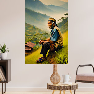 In Ruhe sitzend Poster