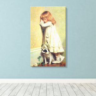 In Schande von Charles Burton Barber, Vintage Kuns Leinwanddruck