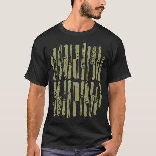 In Scheiben geschnitten und gewürfelt - Khaki auf T-Shirt