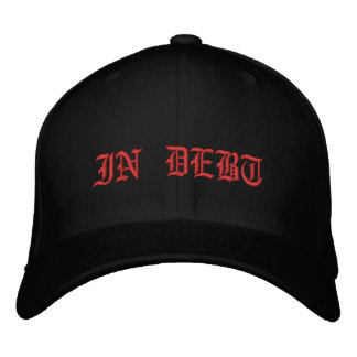 IN SCHULDEN HAT BESTICKTE BASEBALLKAPPE