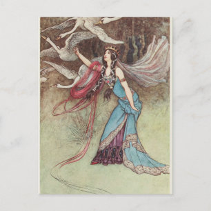 In Schwäne umgewandelt - Postkarte