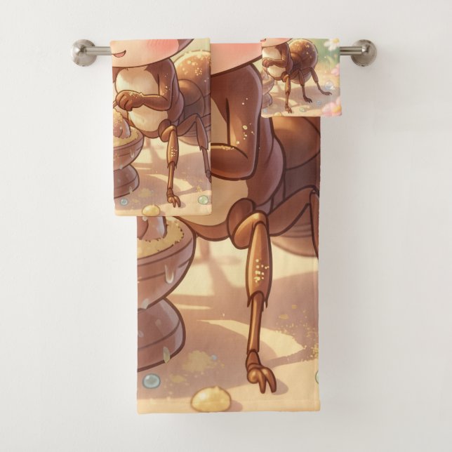 In Search of Blossom Gold.9 Badhandtuch Set (Insitu)