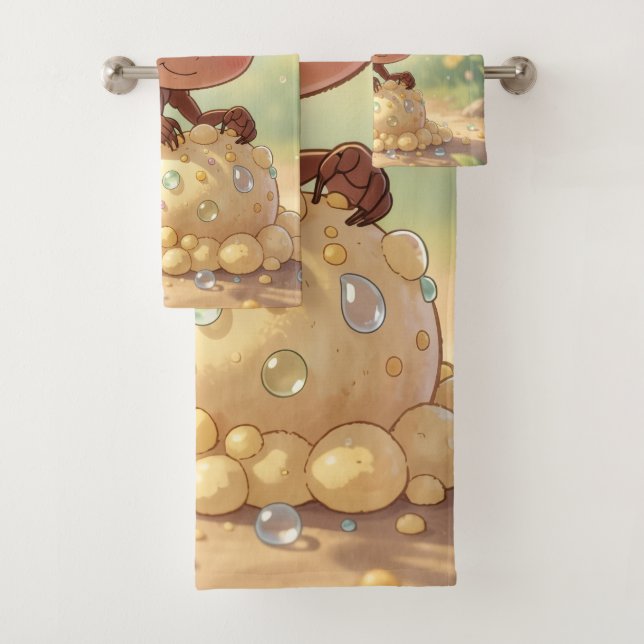 In Search of Blossom Gold Badhandtuch Set (Insitu)
