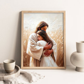 In Seinen Armen, Christliche Wandkunst, Jesus umar Poster