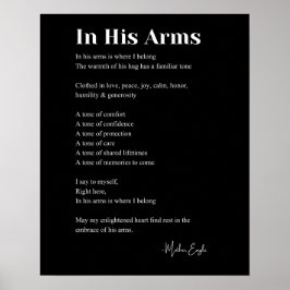 In seiner Liebe Gedicht Wall Art Decor Poster