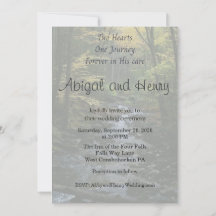 In Seiner Obhut Wald Foto Hochzeitseinladung