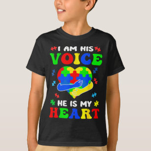 In seiner Stimme ist er mein Herz Autismus-Bewusst T-Shirt