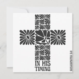 In seiner Zeit Christliche Cross Card Christlicher Feiertagskarte