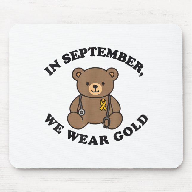 In September We Wear Gold Pediatric Nurse Childhoo Mousepad (Vorne)