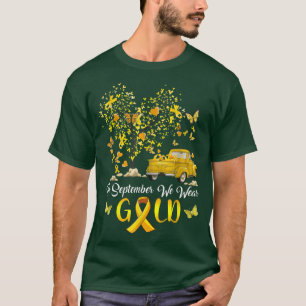 In September We Wear Gold Pumpkin Truck Childhood T-Shirt