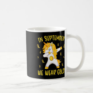 In September We Wear Gold Unicorn Childhood Cancer Kaffeetasse