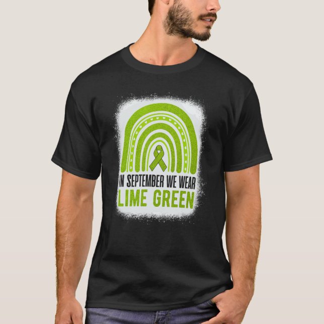 In September We Wear Lime Green Rainbow Lymphoma A T-Shirt (Vorderseite)