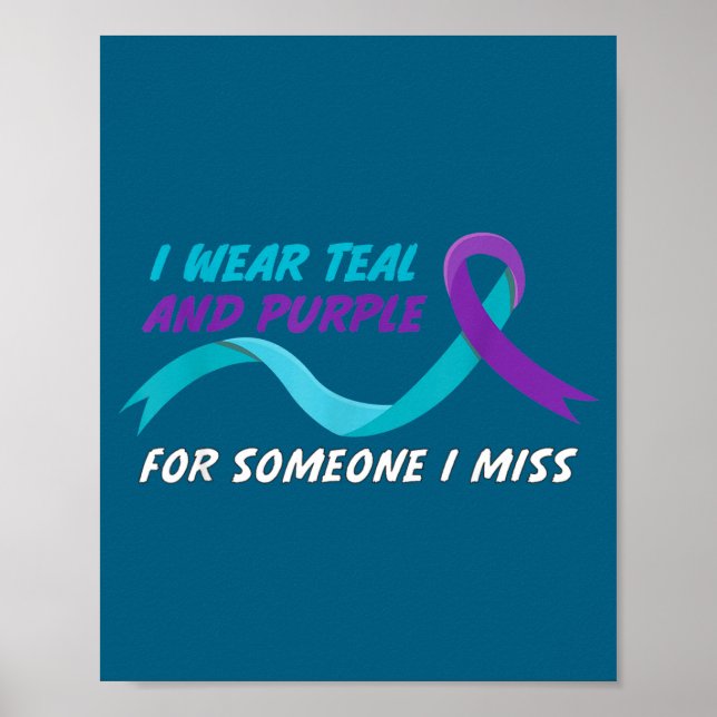 In September We Wear Teal And Purple Suicide Preve Poster (Vorne)