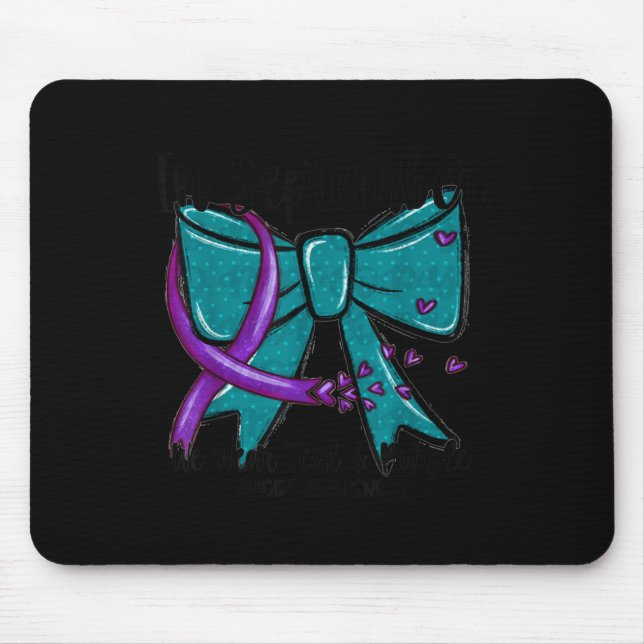 In September Wear Teal Purple Suicide Prevention B Mousepad (Vorne)