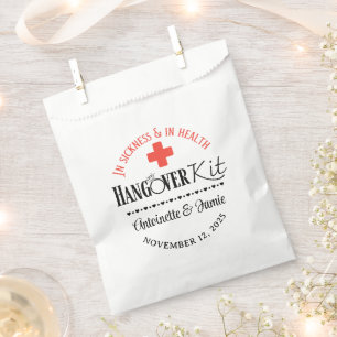 In Sickness & Health Wedding Kit Red Blk Geschenktütchen
