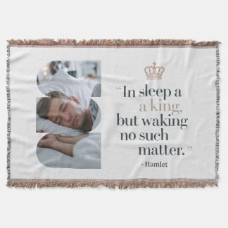 "In Sleep a King" Moderne Minimalistische Shakespe Decke