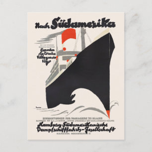 In Südamerika - Deutsches Vintage Poster der 20er  Postkarte