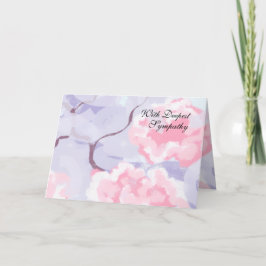 In Sympathy : Pink Roses within a Winters Frost . Karte