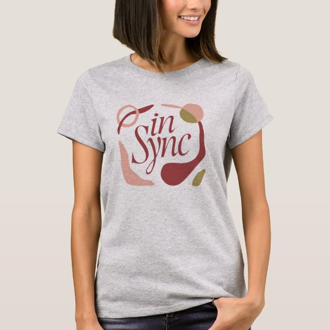 In Sync Valentinstag Damen T-Shirt (Vorderseite)