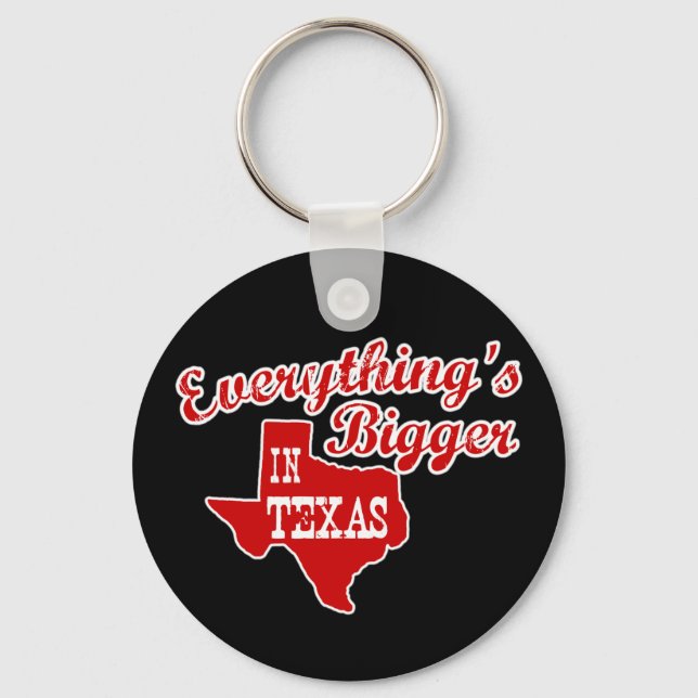 In Texas ist alles größer | Red Black Key Chain Schlüsselanhänger (Vorderseite)