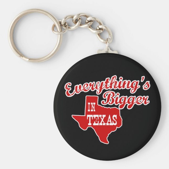 In Texas ist alles größer | Red Black Key Chain Schlüsselanhänger (Vorne)