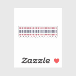In Thailand hergestelltes Barcode-Flaggen-Design Aufkleber