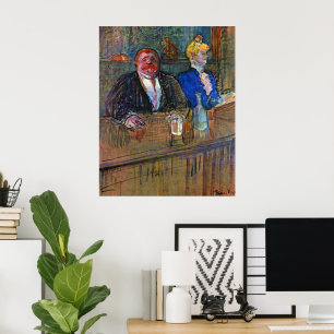 In The Bar von Toulouse Lautrec, Vintage Fine Art Poster
