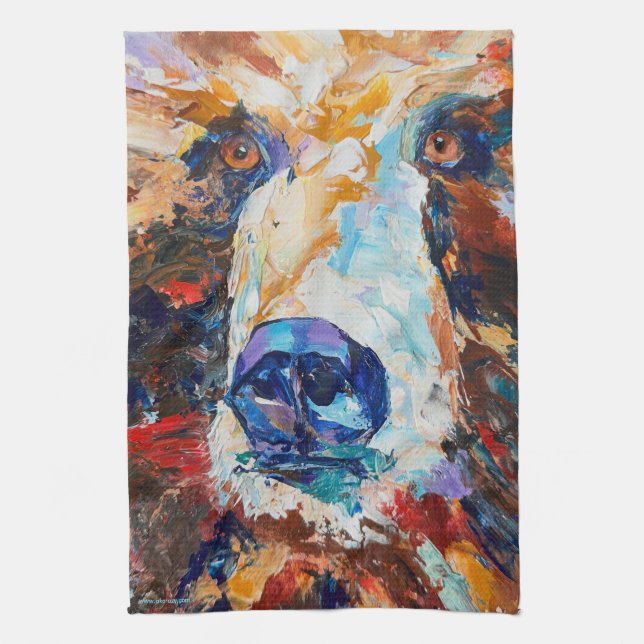 In the Bear's Gaze kitchen towel Geschirrtuch (Vertikal)